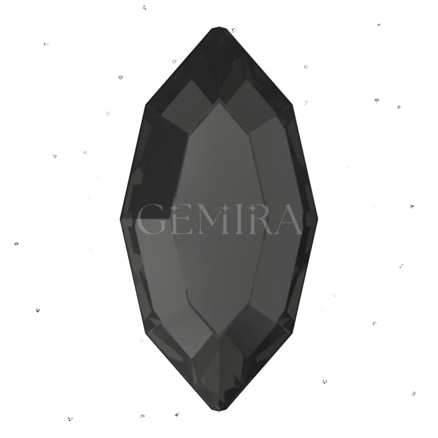 Obsidian Black Navette Tooth Gem Crystals