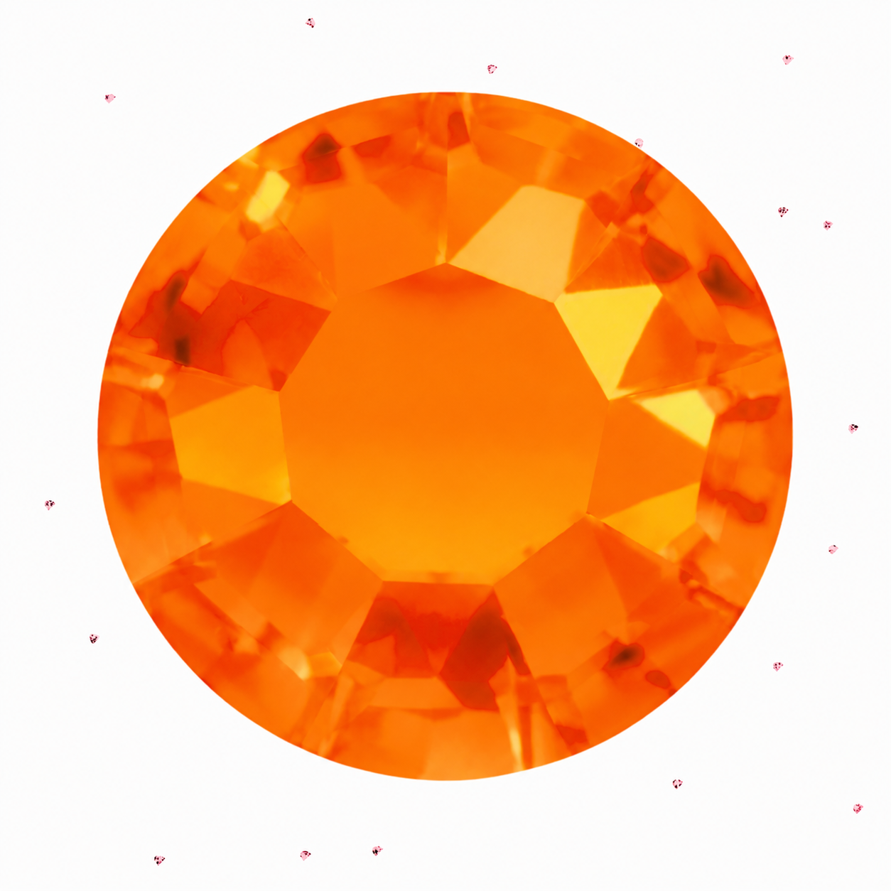 Electric Orange Crystal Tooth Gems
