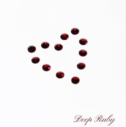 Deep Ruby Red Tooth Gem Crystals