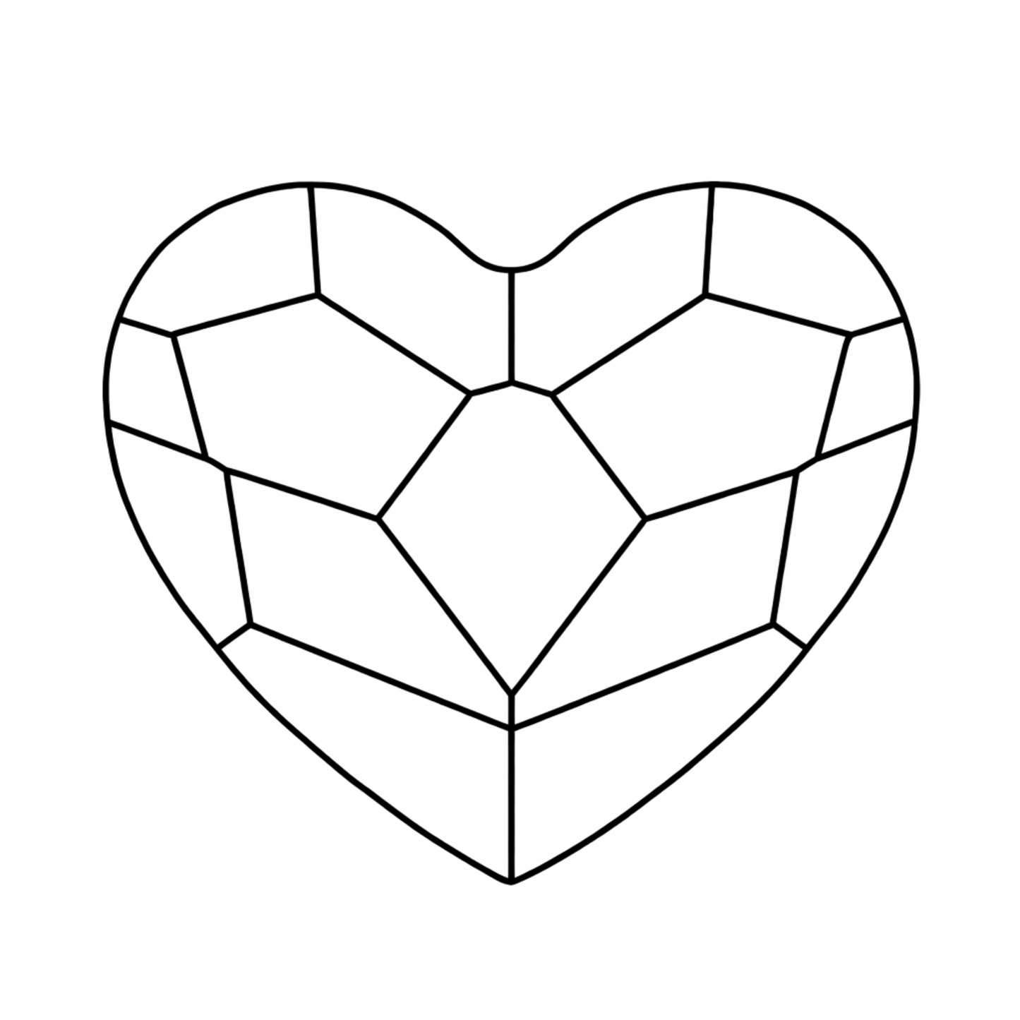 Heart Shape Crystal Tooth Gems