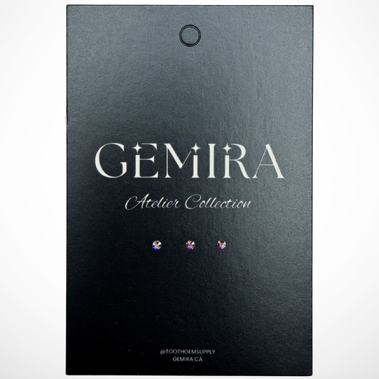 Crystal AB Classic Round Tooth Gems