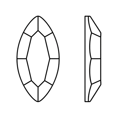 Navette Crystal Tooth Gems