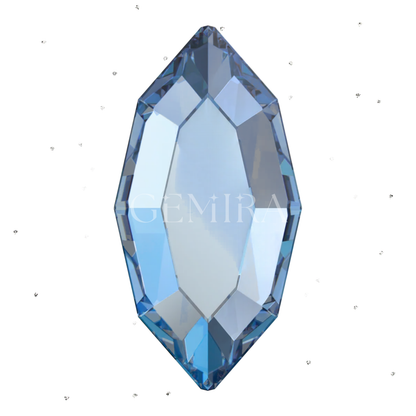 Azure Blue Navette Crystal Tooth Gems