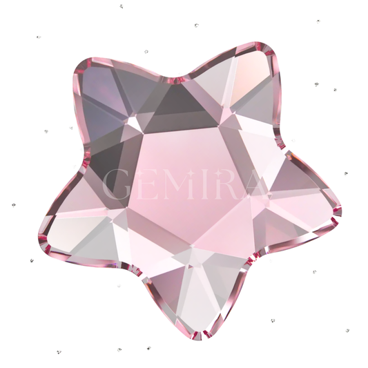 Soft Pink Flower Tooth Gem Crystals