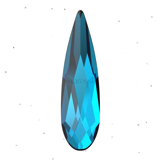 Bermuda Blue Raindrop Austrian Crystals