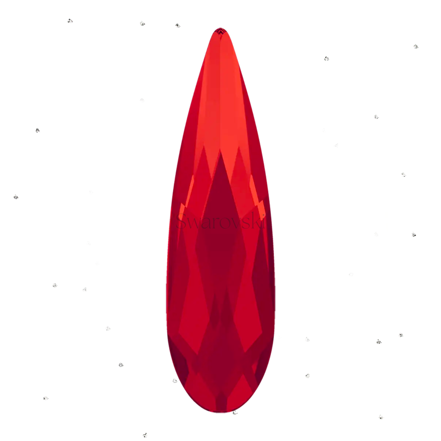 Light Red Raindrop Austrian Crystal Gem