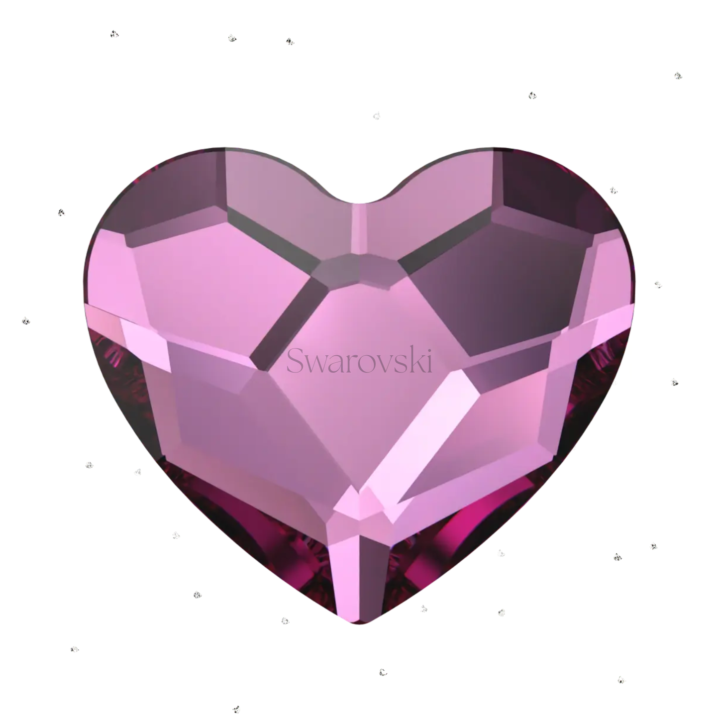 Dark Rose Heart Austrian Crystal Gems