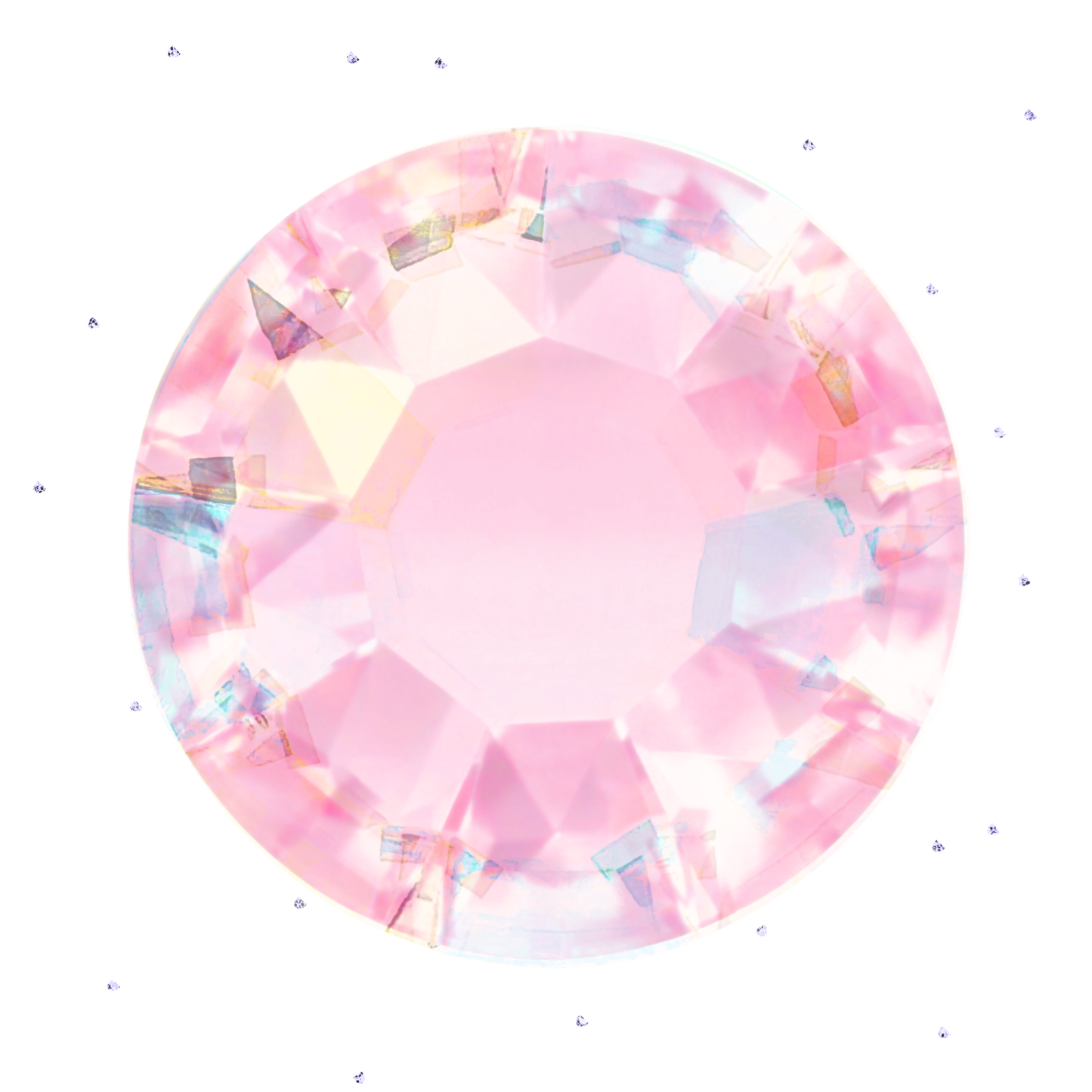 iridescent pink round tooth gem crystal lead free tooth gems 