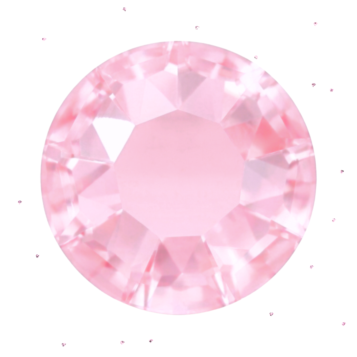 light baby pink rose round tooth gem crystal lead free tooth gems 