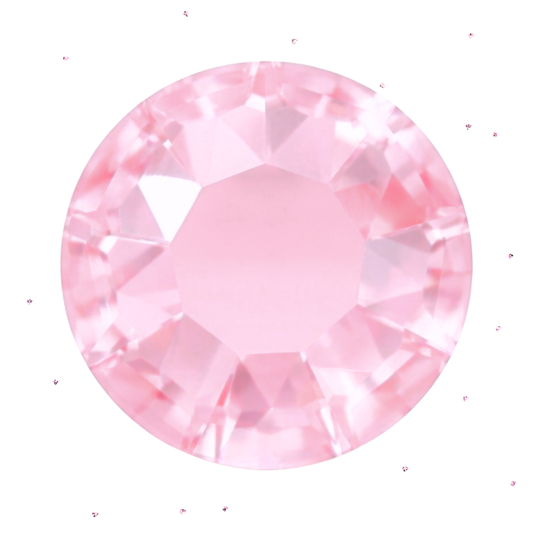 light baby pink rose round tooth gem crystal lead free tooth gems 