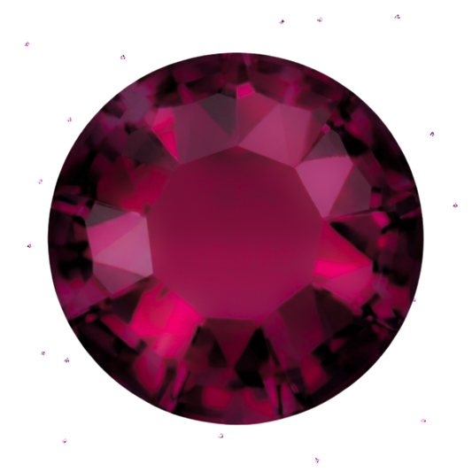 Round red purple fuchsia tooth gem crystal lead free tooth gems 